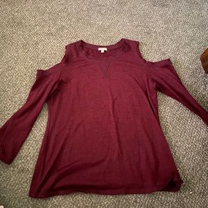 Lily White cold shoulder long sleeve
